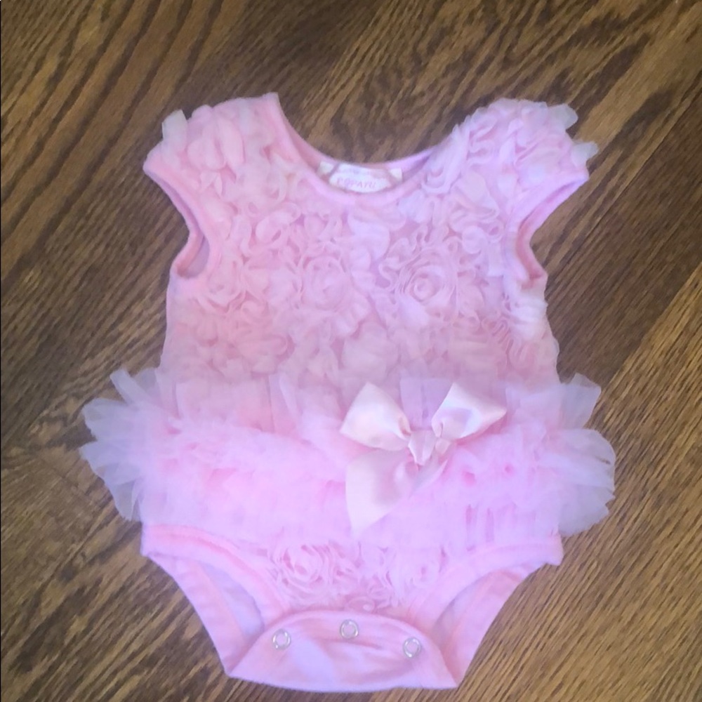 Beautiful pink Rosette bodysuit